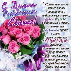 С днем рождения Евгения